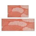 thumbnail image 1 of 2 Piece Orange Red Dalia Rug Kitchen Rug Set, Decor Kitchen Rugs, Absorbent Non-Slip Washable Floor Mats, Home Indoor Runner Rugs 17"x47"+17"x30", 1 of 7
