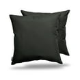 thumbnail image 1 of 2-Piece Outdoor Pillow Covers 18 x 18 inch Patio Decorative Square Throw Pillow Covers (18" x 18" Solid, Black), 1 of 6
