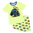 thumbnail image 1 of 2-Piece Outfit Boys Clothes Set Lounge Set Summer Casual Outfit 2-Piece Shorts Set Matching Set Relaxed Fit Summer Daily Play Clothes 2T-12T, 1 of 5