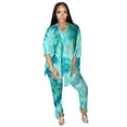 thumbnail image 1 of 2 Piece Outfit For Women Long Sleeve Tunic Top Gradient Workout Sets, 1 of 4