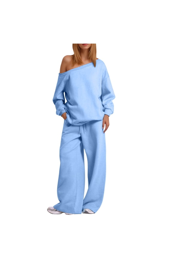2 Piece Outfits Fall Women Linen Pants Set for Women White Women's Solid Color Casual Loose Sports Hoodie Top And Pants Set items ordered by me
