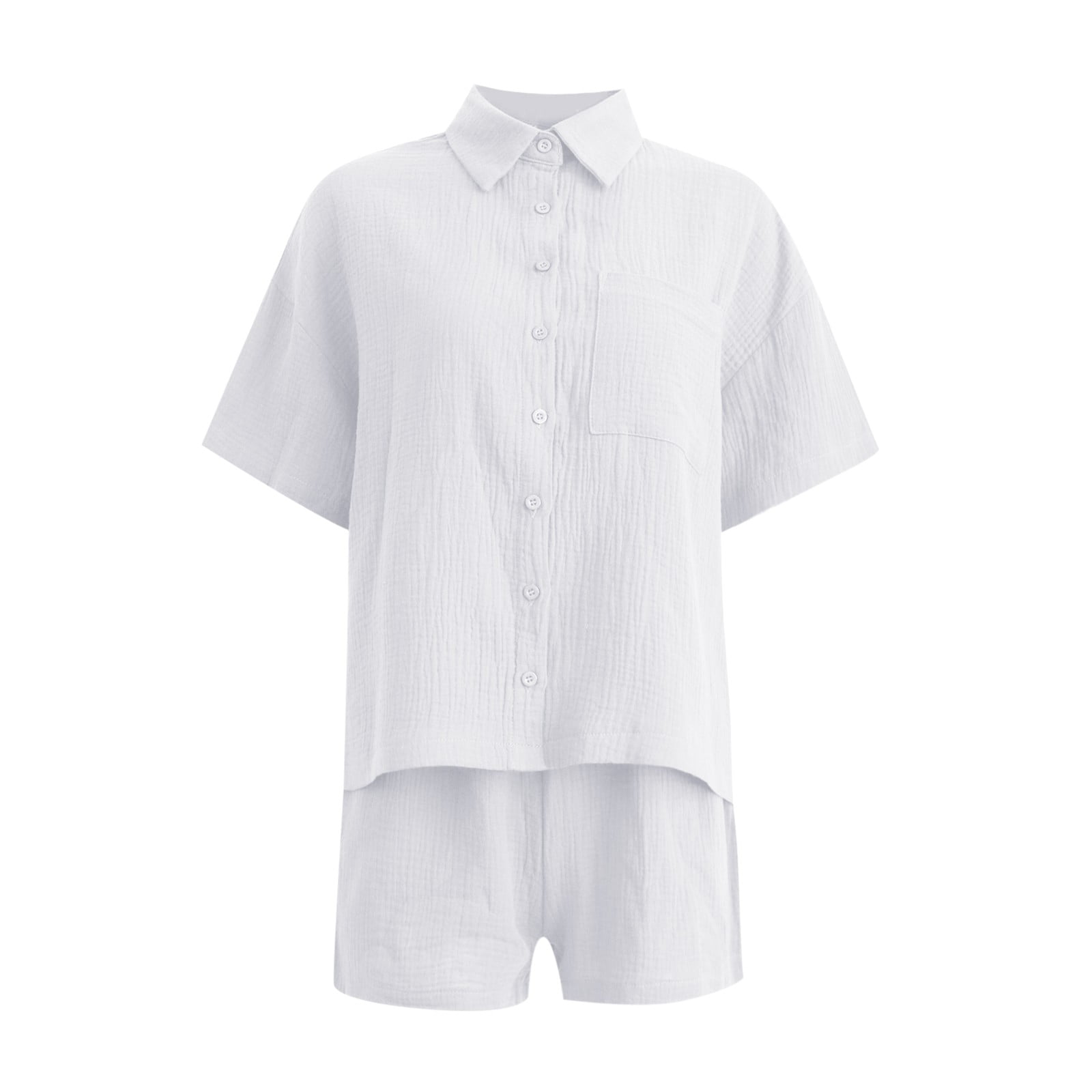 2 Piece Outfits For Women Sets Pajama Sets Long Sleeve Button Down