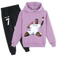 2 Piece Outfits Long Sleeve Sweatpants Set Kids Vinicius Junior Hoodies