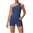 thumbnail image 1 of 2 Piece Outfits Summer,Womens Workout Sets Summer One Shoulder Athletic Tops Matching Shorts 2 Piece Gym Yoga Active Outfits 2026, 1 of 6