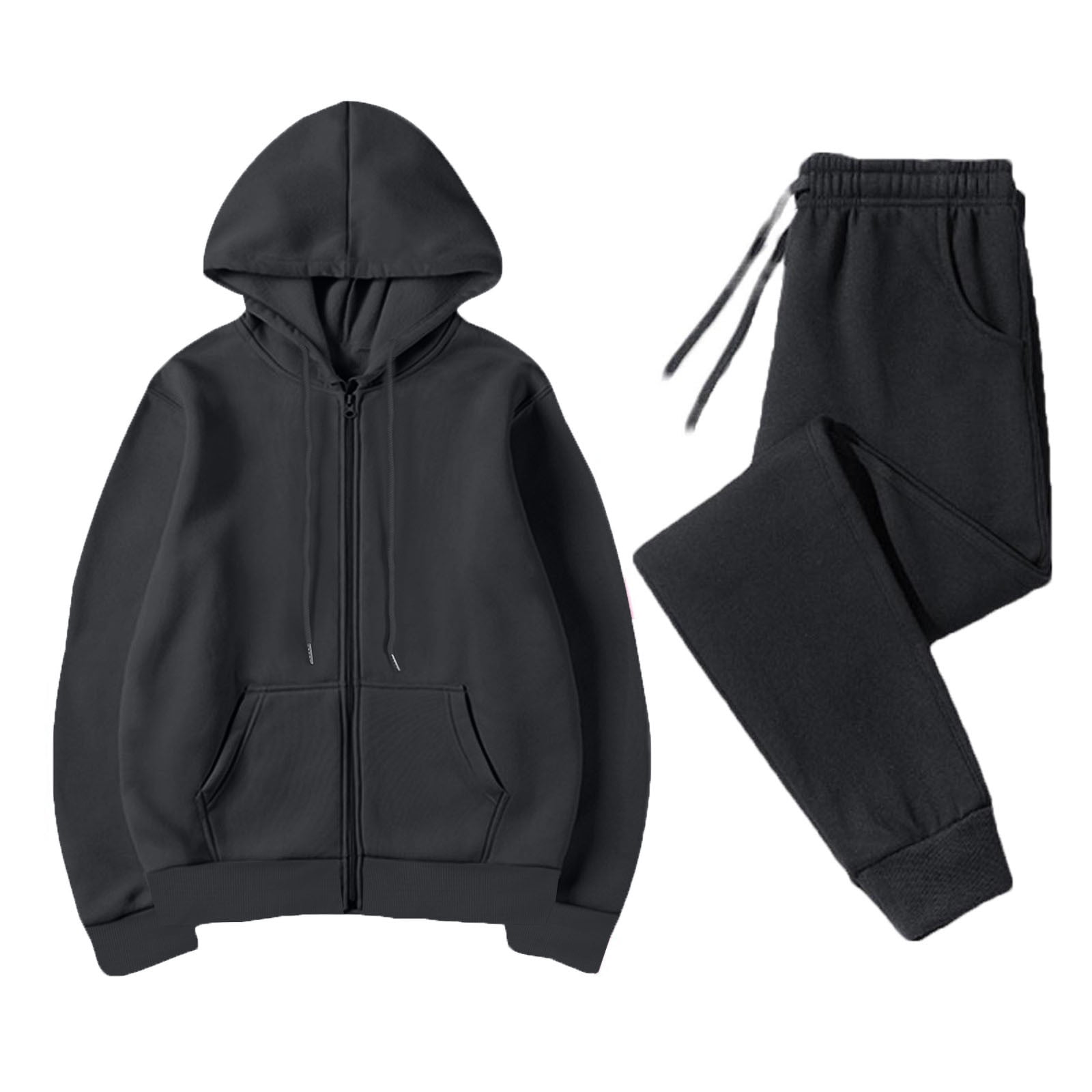 Fashion Solid Color Sweater Two-Piece Suit main image 1
