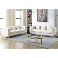 thumbnail image 1 of 2 Piece Oversized Accent Sofa with 6 Pillows, 81 Inch Modern 3 Seater Upholstered Couch with Metal Legs, Leisure Sofa Couch for Bedroom, Living Room, Lounge, Office, Apartment, Ivory, 1 of 9