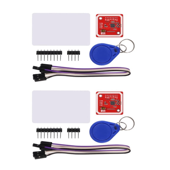 2-Piece PN532 NFC/RFID Module V3 Development Kit (NXP Chip) Supports NFC Read/Write (I2C/SPI/HSU Interfaces); Includes S50 White Card and Key Fob