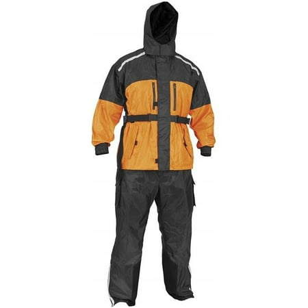 2 Piece PVC Rain Suit, Black - Large