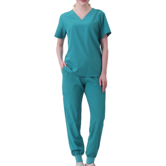 2 Piece Pants Set for Women Outfit Sets for Women Clothing Set Female V-Neck Short Sleeve Tops Pants Sets Casual Pant Style S_325 Women's Tracksuits Sky Blue XL