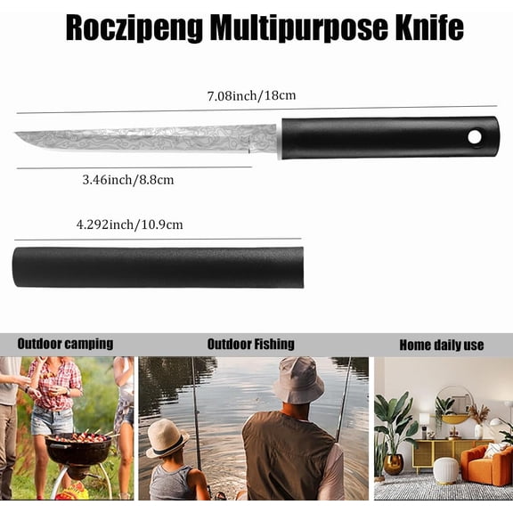 2-Piece Paring Knives with Cover, Ultra Sharp Kitchen Knives, Multipurpose Fruit Knives with Sheath for Kitchen/Parties/Camping, Rust-Resistant, Durable & Portable