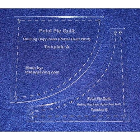 2 Piece "Petal Pie" Template Set. Clear 1/8" Thick Acrylic