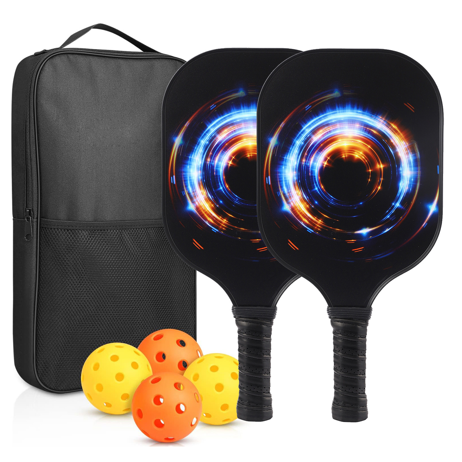 Pickleball Racket Collections 2-Piece Pickleball Racket Set - Honeycomb Core Paddles with Spin ...