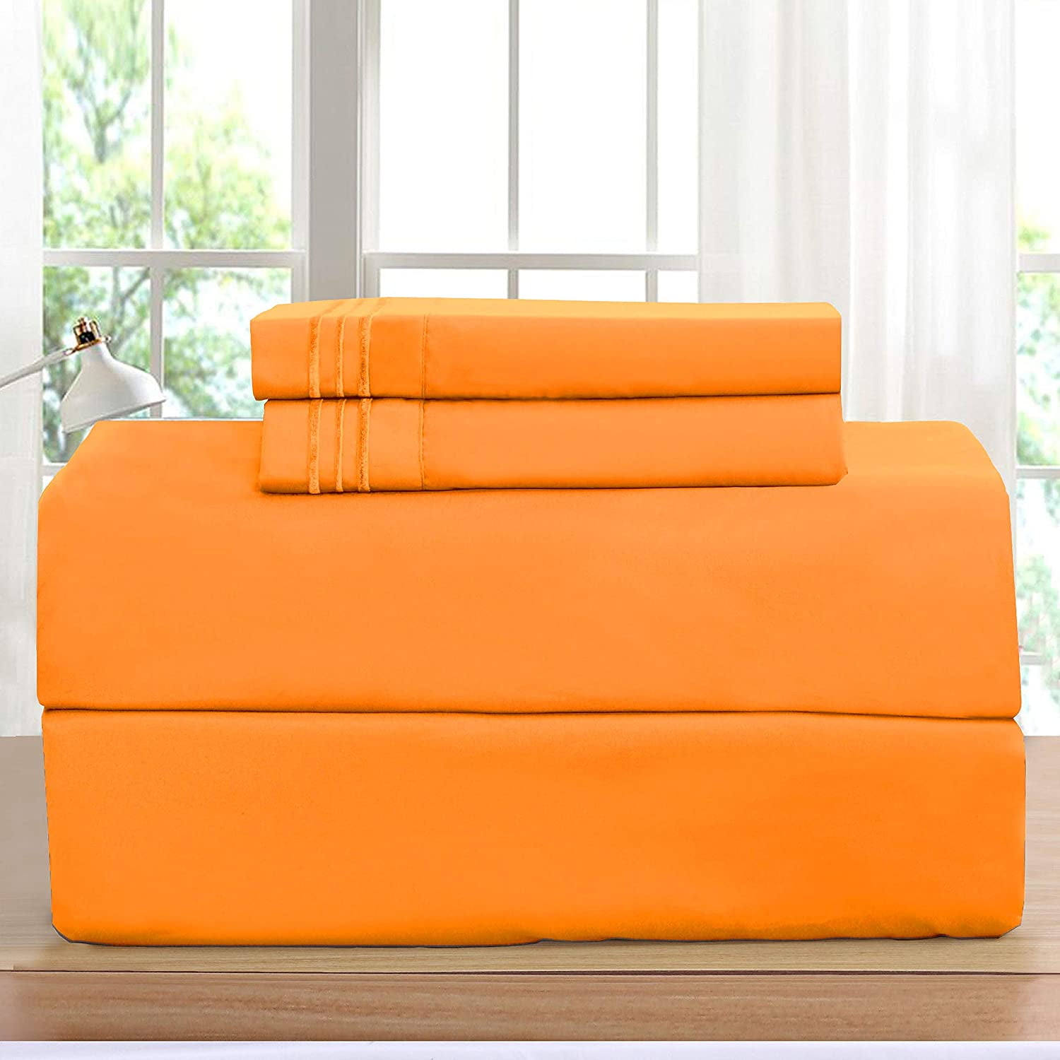 2-Piece Pillowcases- King Size-Elite Orange