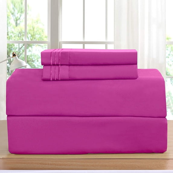 2-Piece Pillowcases- Standard Size-Hot Pink