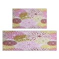 thumbnail image 1 of 2 Piece Pink Flowers Dalia Spring Rug Kitchen Rug Set, Decor Kitchen Rugs, Absorbent Non-Slip Washable Floor Mats, Home Indoor Runner Rugs 17"x47"+17"x30", 1 of 7