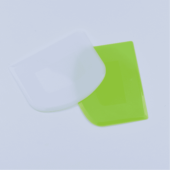 Dough Scraper Bowl Scraper, 2PC Green Cake Cream Spatula, Baking Tools for Dough Cutting and Cake Scraping