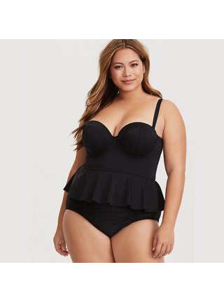 Plus Size Halter Swimsuits High Waisted One Piece Bathing Suit for Women  Sexy Mesh Tummy Control Swimwear Monokini 