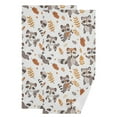 thumbnail image 1 of 2-Piece Polyester cotton Towel Set Absorbent Cute Racoon Leave Hand Towel Bath Towel Soft and Comfortable Machine Wash 28.3x14.4, 1 of 7