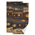 thumbnail image 1 of 2-Piece Polyester cotton Towel Set Absorbent Patterns in African Art Hand Towel Bath Towel Soft and Comfortable Machine Wash 28.3x14.4, 1 of 7