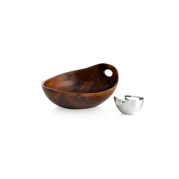 2 - Piece Portable Wood Chip and Dip Set