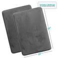 thumbnail image 1 of 2 Piece Premium Memory Foam Bathroom Mat Set 20 x 32 inch Bath Rugs, Gray, 1 of 6