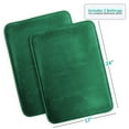 thumbnail image 1 of 2 Piece Premium Memory Foam Bathroom Mat Set - Absorbent Luxury Plush Non Slip Carpet for Tub Shower & Bath Room, Soft Floor Mats, Machine Washable - Set of 2 17x24 Inch Bath Rugs, Hunter Green, 1 of 6