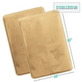 thumbnail image 1 of 2 Piece Premium Memory Foam Bathroom Mat Set - Absorbent Luxury Plush Non Slip Carpet for Tub Shower & Bath Room, Soft Floor Mats, Machine Washable - Set of 2 20x32 inch Bath Rugs, Camel Gold, 1 of 6