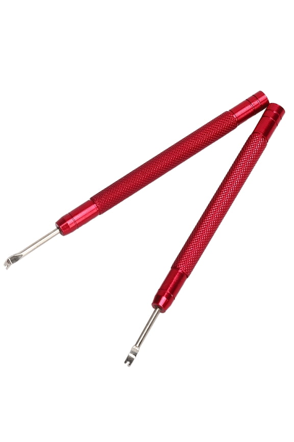 2-Piece Professional Alloy Watch Hands Remover Puller Lever Set Red Watchmaker Repair Tool Kit for Minute and Second Hand Removal (3.7 Inches / 9.4 cm) Hand Tools