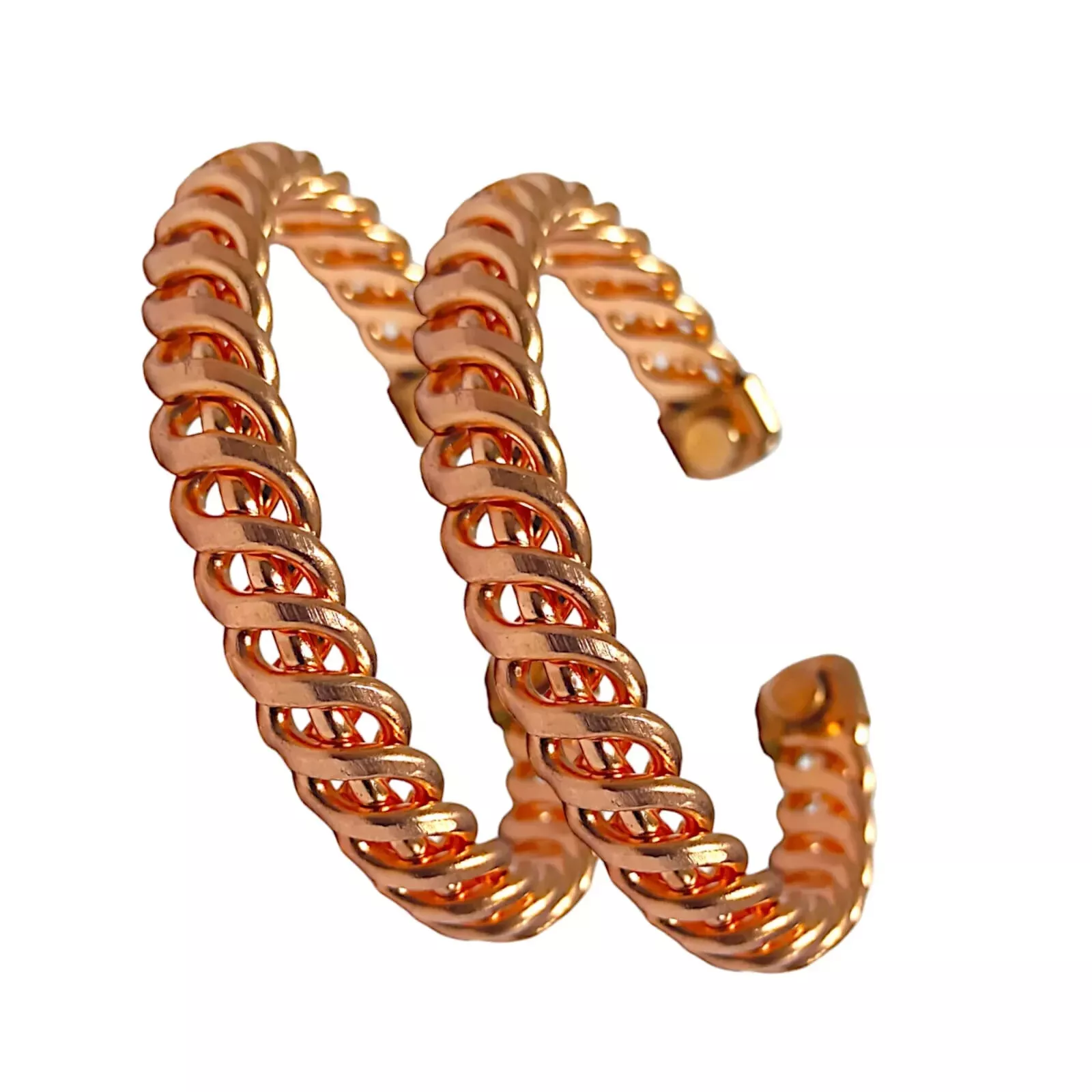 Braccialetto AERIS Decorato in Rame con 2 Magneti (BRA-M08P) - I Giardini di Mercurio Braccialetto AERIS Decorato in Rame con 2 Magneti (BRA-M08P) - I Giardini di Mercurio