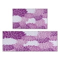 thumbnail image 1 of 2 Piece Purple Flowers Dalia Rug Kitchen Rug Set, Decor Kitchen Rugs, Absorbent Non-Slip Washable Floor Mats, Home Indoor Runner Rugs 17"x47"+17"x30", 1 of 7