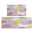 thumbnail image 1 of 2 Piece Purple Pink Dalia Rug Kitchen Rug Set, Decor Kitchen Rugs, Absorbent Non-Slip Washable Floor Mats, Home Indoor Runner Rugs 17"x47"+17"x30", 1 of 7