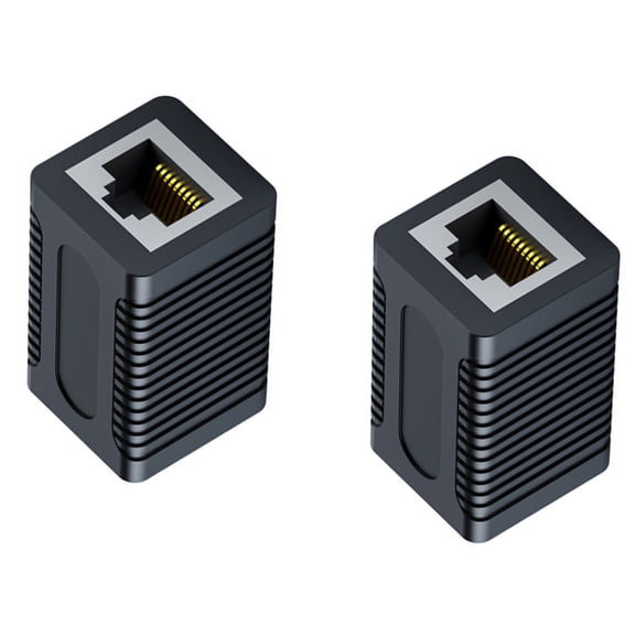 2-Piece RJ45 Networking Coupler Shielded Ethernet Connector for Fast Speed CAT6 CAT5e Cables