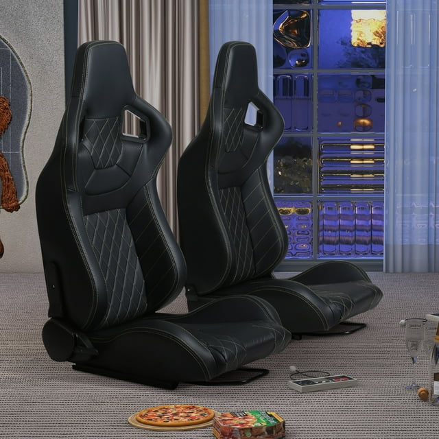 2Piece Racing Seats, Pair of Bucket Seats with Adjustable Double