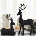 thumbnail image 1 of 2-Piece Resin Black Christmas Figurine Set - Black Christmas Figurine Holiday Decorations for Tabletop and Home Display, 1 of 6