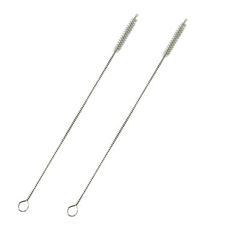 2-Piece Reusable Stainless Steel Straws with Cleaning Brush, Eco-Friendly Drinking Accessories