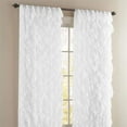 thumbnail image 1 of Diamond Home Cascade Classic White Solid Print Shabby Chic Rod Pocket Blackout Waterfall Valances, 84 x 50 in ( 2 Panels), 1 of 2
