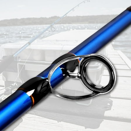 2-Piece Saltwater Spinning Fishing Rod - 7 Feet, Blue Carbon Fiber Rod with Heavy Action