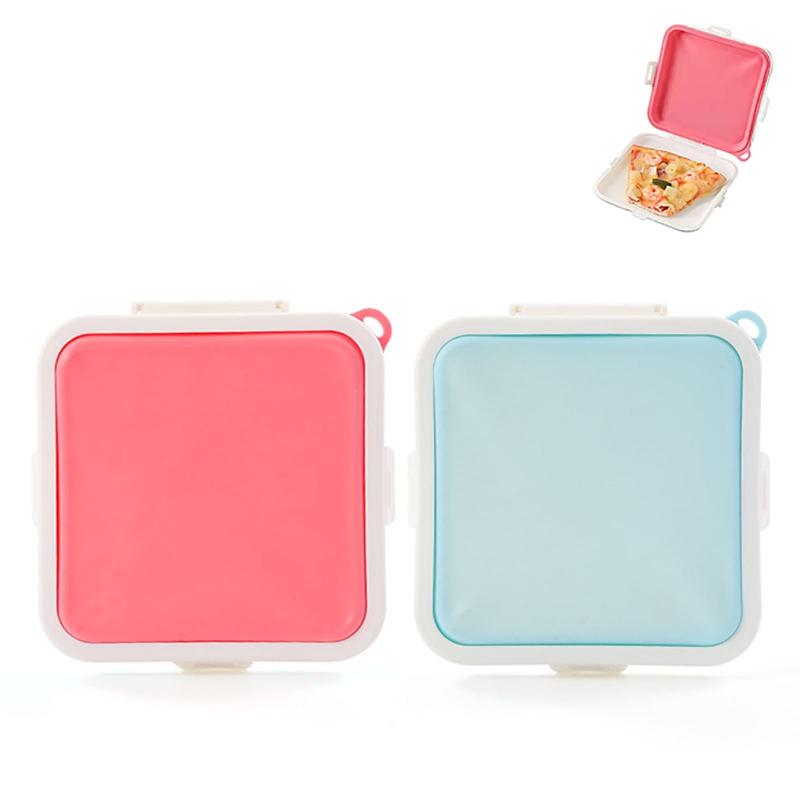 2 Piece Sandwich Container Storage Box for Lunch Prep Snack Bread