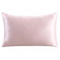 thumbnail image 1 of 2-Piece Satin Silky Pillow Cases with Zipper (Various Colors), 1 of 7
