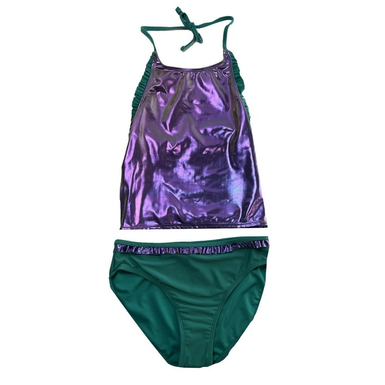 2 Piece Sea Urchin Swimsuit Tankini Set Aqua Mermaid by Cat Jack Large XL Walmart
