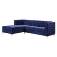 thumbnail image 1 of 2 Piece Sectional Sofa Set with Button Tufted Details, Blue, 1 of 9