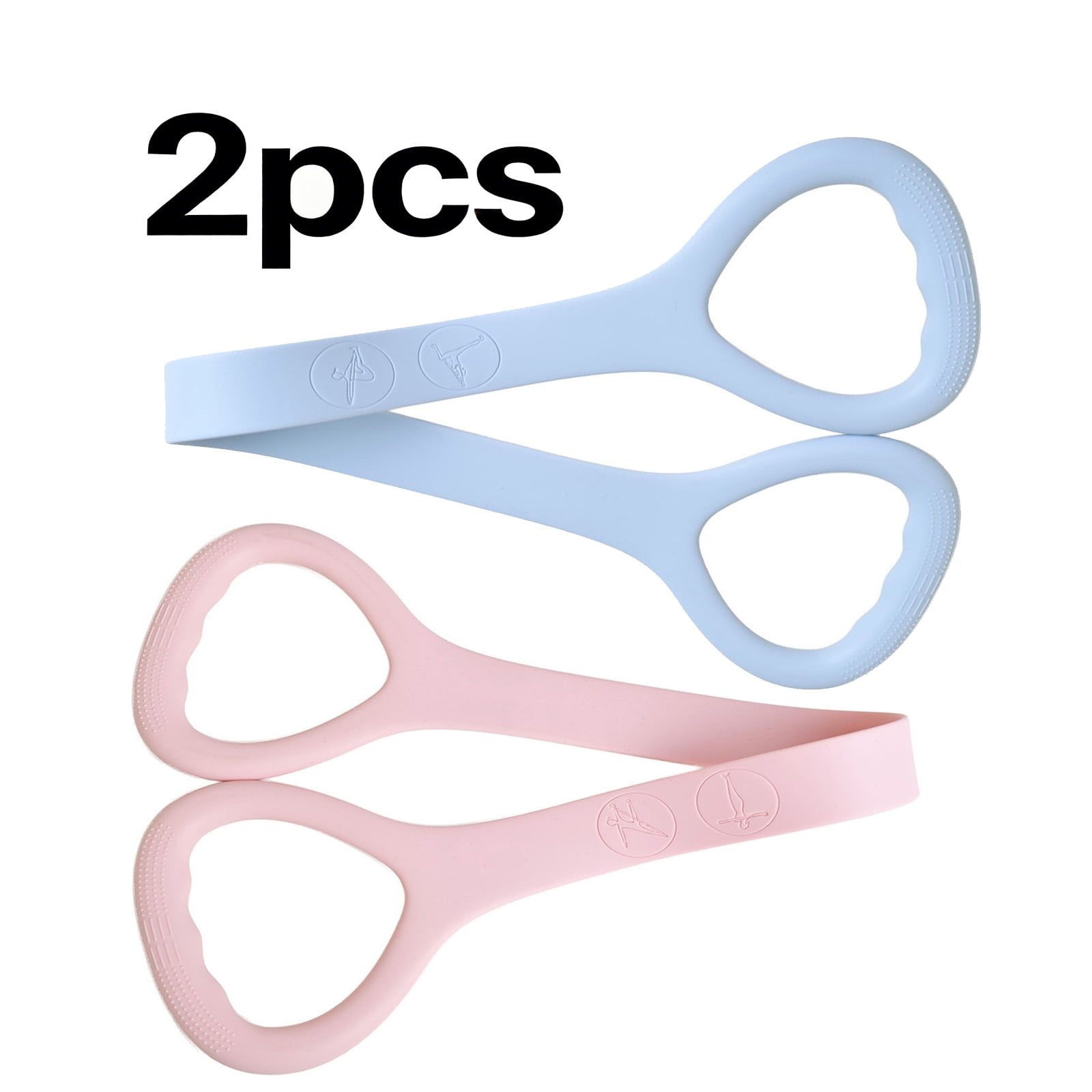 2 Piece Set 20 Pound Yoga Resistance Bands Elastic Fitness Bands for Pilates Training Home Gym Workouts A and B