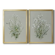 2 Piece Set Bouquet of Grace I Premium Framed Canvas - Ready to Hang - 30.5 x 42.5 Each - Gold Frame