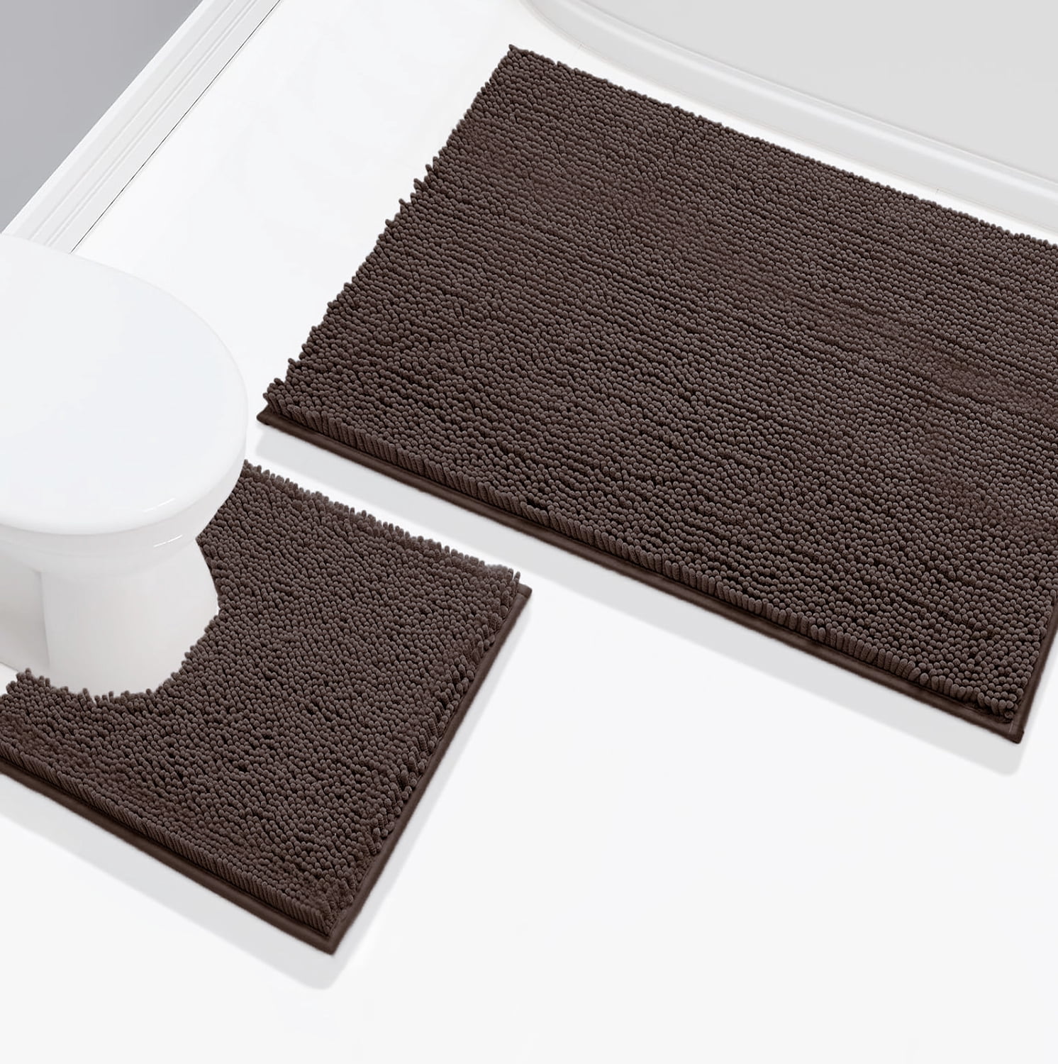 Brown Plush Bath Mat