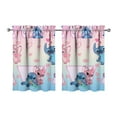 thumbnail image 1 of 2 Piece Set Cartoon Kitchen Curtains for Cartoon Lovers,Small Short Cafe Window Curtains Cartoon Movie Rod Pocket Bathroom Tier Window Treatment Drapes 27.5x36inch, 1 of 4