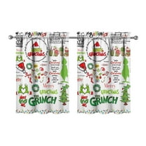 2 Piece Set Kitchen Curtains Small Short Cafe Window Curtains Rod Pocket Bathroom Tier Window Treatment Drapes 27.5x36inch