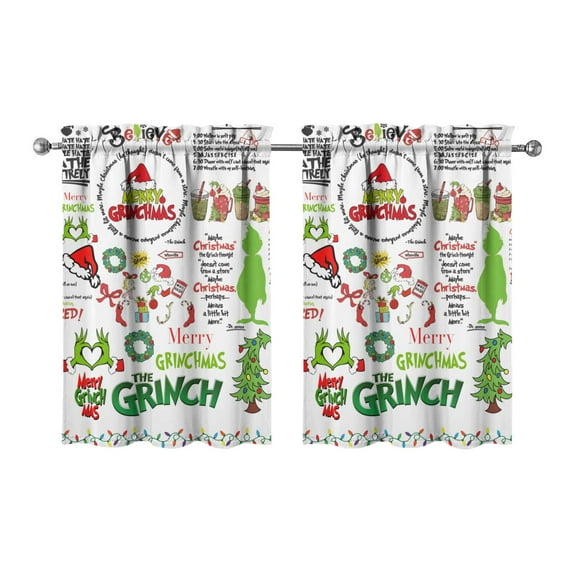 2 Piece Set Kitchen Curtains Small Short Cafe Window Curtains Rod Pocket Bathroom Tier Window Treatment Drapes 27.5x36inch