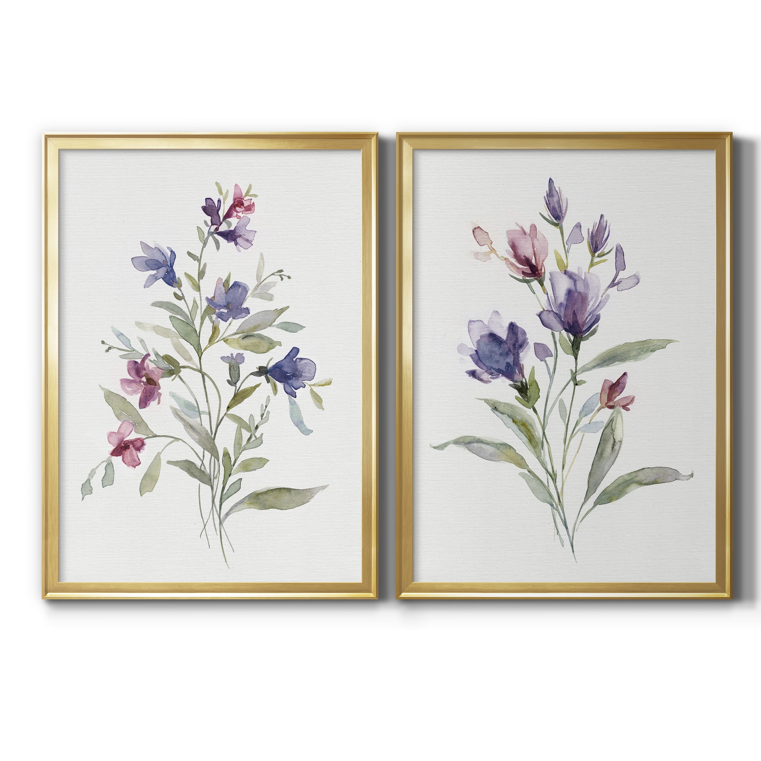 2 Piece Set Color Variety III Premium Framed Canvas - Ready to Hang - 18.5 x 24.5 Each - Gold Frame