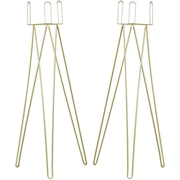 2-Piece Set Flower Stand, Tripod Flower Display Stand, Metal Flower Pot Holder, Load-bearing Capacity 15kg/33lbs, for Special Events, Store Opening, Housewarming, Wedding Table Centerpieces