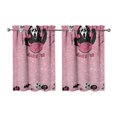 thumbnail image 1 of 2 Piece Set Halloween Ghostface Kitchen Curtains Small Short Cafe Window Curtains Horror Spooky Rod Pocket Bathroom Tier Window Treatment Drapes 27.5x36inch, 1 of 4